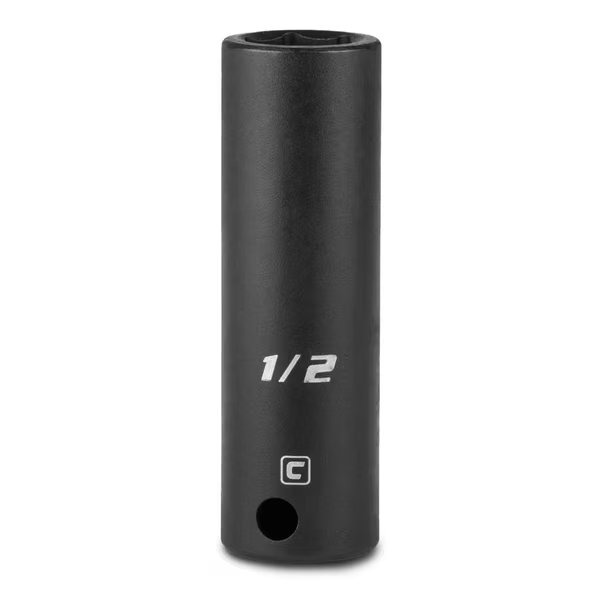 3/8 in Drive 1/2 in 6-Point SAE Deep Impact Socket, Capri Tools, Mfr#: 5-3253